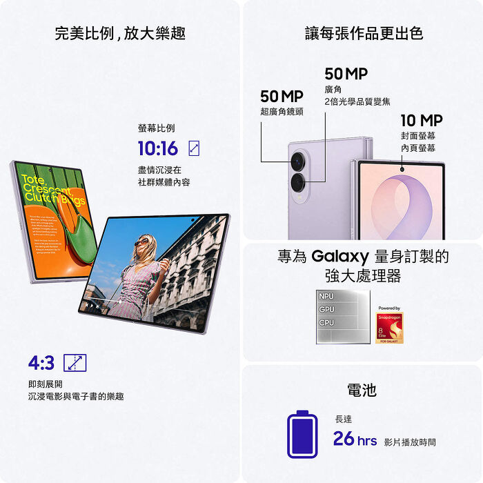(預購Samsung Z Fold8 256G容量升級)Samsung Galaxy Z Fold8 F9710 12GB/512GB(石墨灰)(5G)