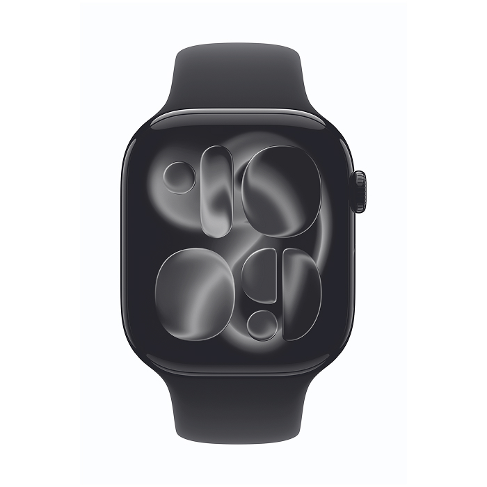 Apple Watch S11 GPS 42mm 曜石黑鋁金屬錶殼配黑色錶帶-M/L(MEQU4TA/A)【拆封新品】