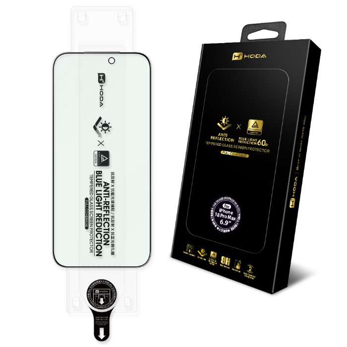 hoda AR抗反射抗藍光玻璃保護貼 (iPhone 18 Pro Max)