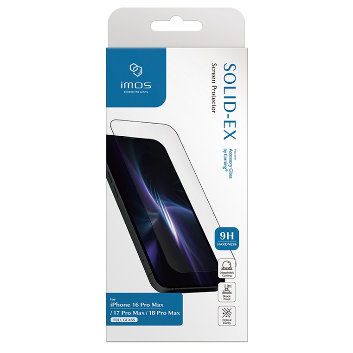 iPhone 18 Pro Max/17 Pro Max imos AGbC康寧授權玻璃保護貼