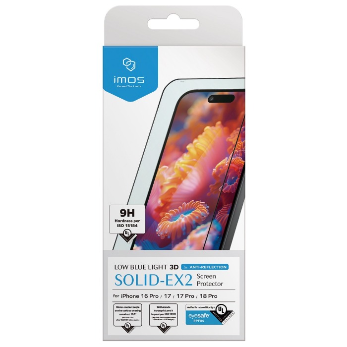 iPhone 18 Pro/17 Pro/17 imos AR低反光RPF80低藍光3D玻璃保護貼