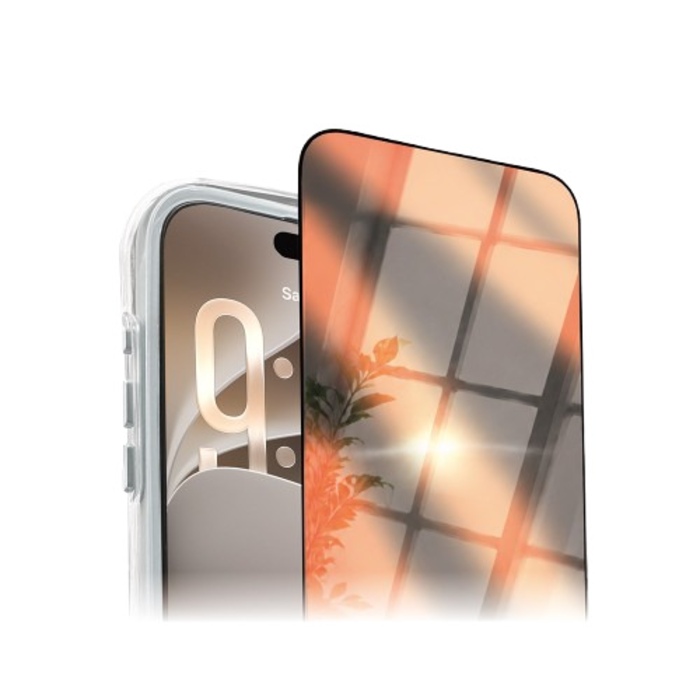 iPhone 18 Pro Max MAXIA 180度防窺鏡面玻璃保護貼