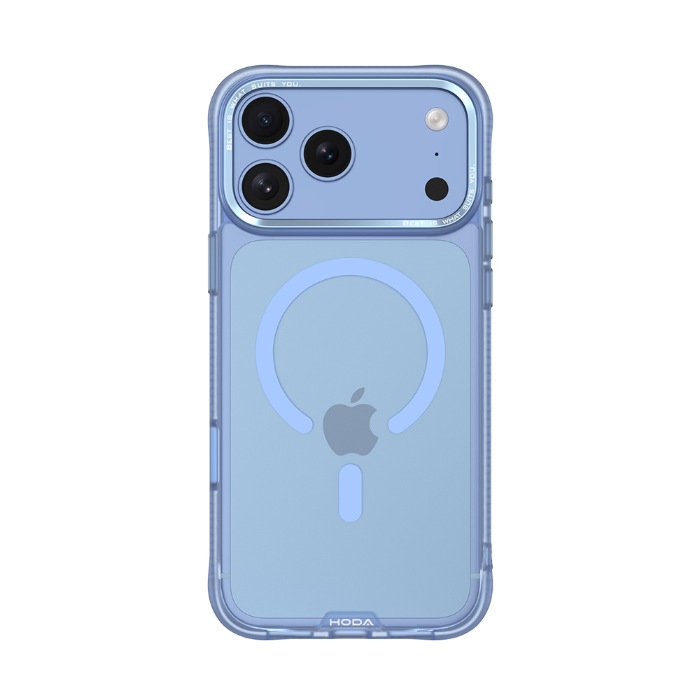 iPhone 18 Pro/17 Pro hoda 柔石軍規防摔磁吸保護殼-淺藍