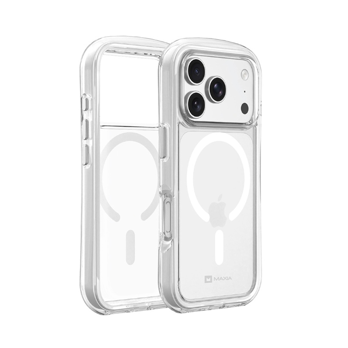 iPhone 18 Pro Max/iPhone 17 Pro Max MAXIA 360度耐衝擊Air MAX氣囊磁吸殼-晶透白