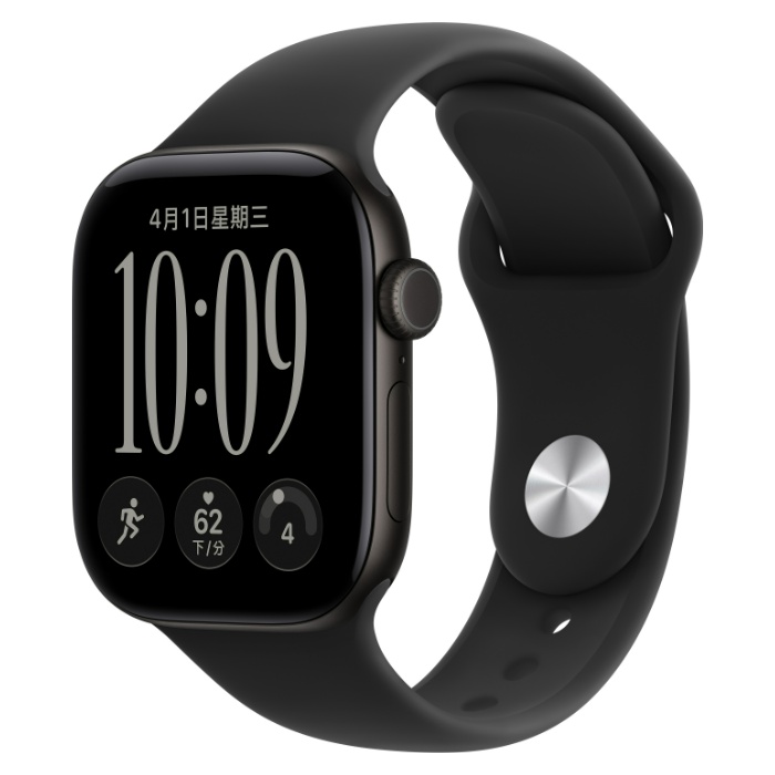 【預購】Apple Watch Series 12 GPS+Cellular 46mm 黑色鋁金屬錶殼配黑色錶帶-M/L(MJG94TA/A)
