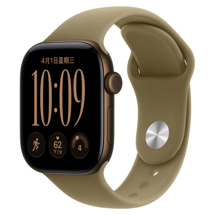 【預購】Apple Watch Series 12 GPS+Cellular 42mm 深古銅色鋁金屬錶殼配橄欖色錶帶-M/L(MJG54TA/A)