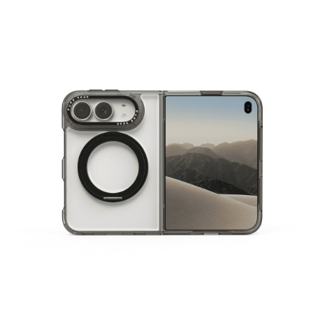 iPhone Duo PureGear 冰鑽防摔磁吸支架殼-黑框