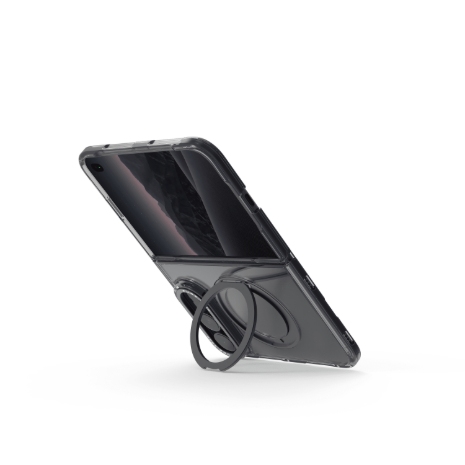 iPhone Duo PureGear 冰鑽防摔磁吸支架殼-黑框
