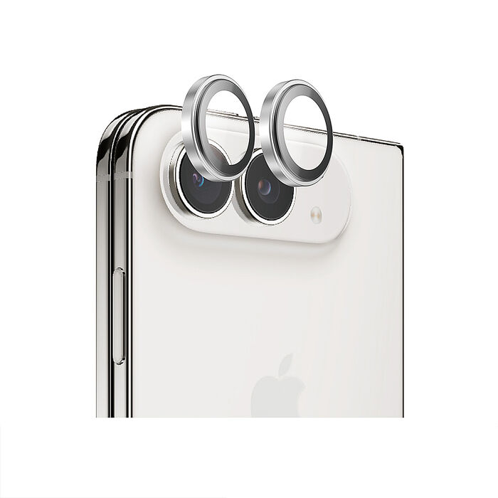 MAXIA 不鏽鋼GIA藍寶石鏡頭貼 (iPhone Duo(2鏡))-銀