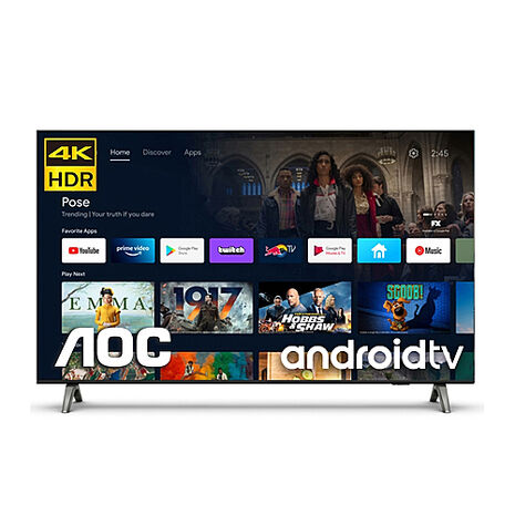 【領券再折$550】(無安裝)AOC 43吋4K HDR Android TV液晶顯示器 43U6415 無視訊盒
