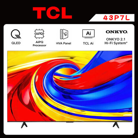 TCL 43P7L 43吋 4K QLED  GoogleTV P7L 連網電視 顯示器【智慧家庭】