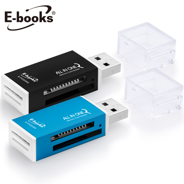 【限時免運】E-books T24 鋁製40合1四槽讀卡機