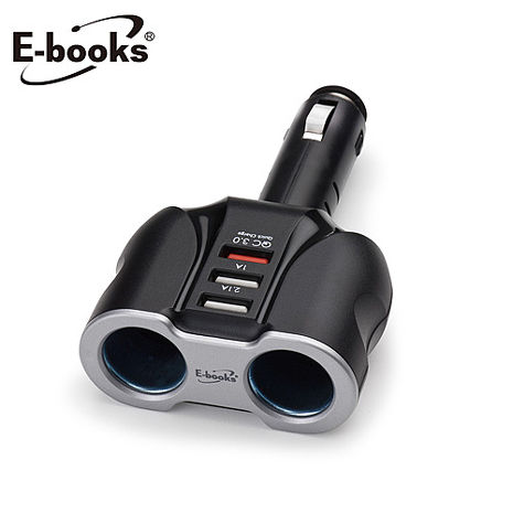 E Books 2 車用qc3 0 Usb快充 雙槽擴充充電器 活動 耳機 穿戴 手機配件 Myfone購物