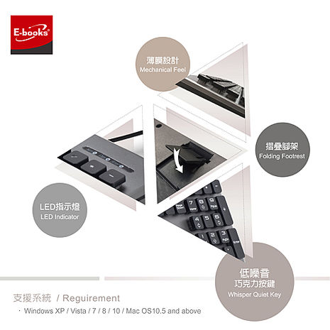 E-books Z3 仿機械手感降噪有線鍵盤
