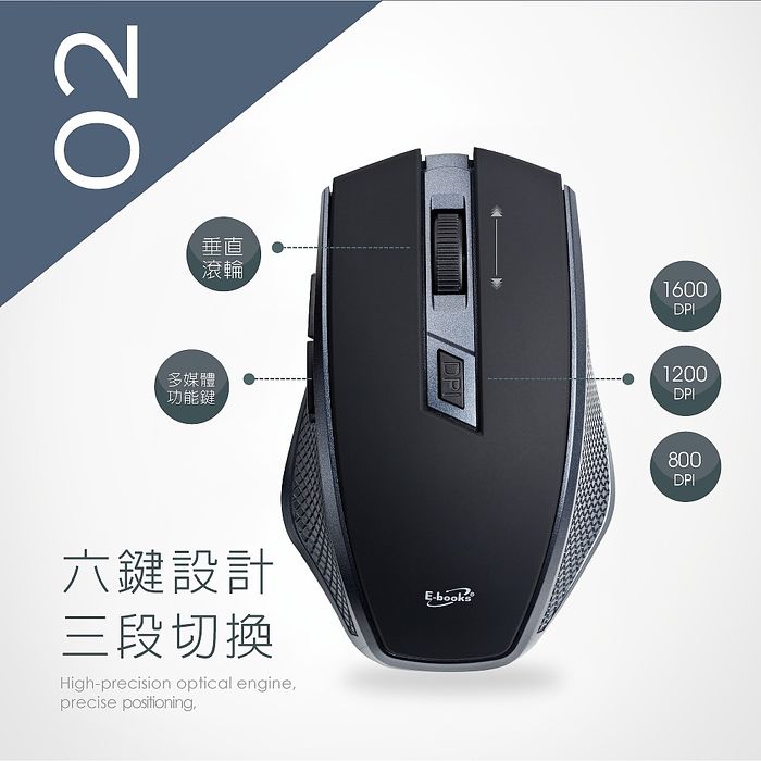 E-books  六鍵式超靜音無線滑鼠-M50(搶購)