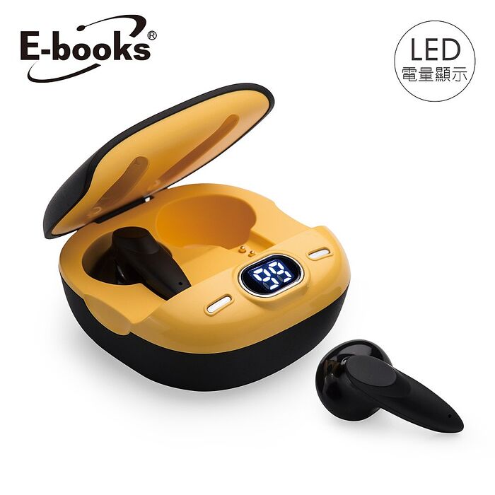 【APP搶購】E-books SS38 狂蜂經典款電量顯示藍牙5.3耳機