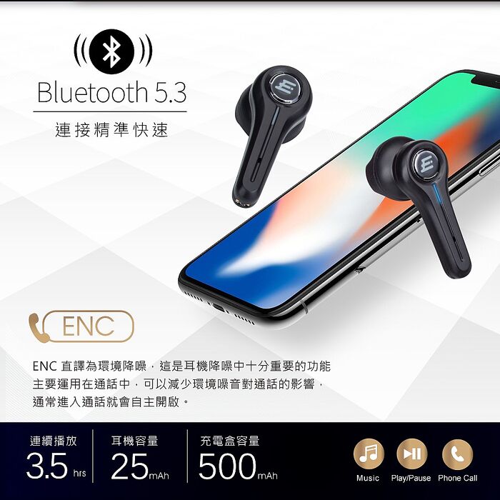 E-books  高階款TWS真無線藍牙5.3耳機SS-50_搶購