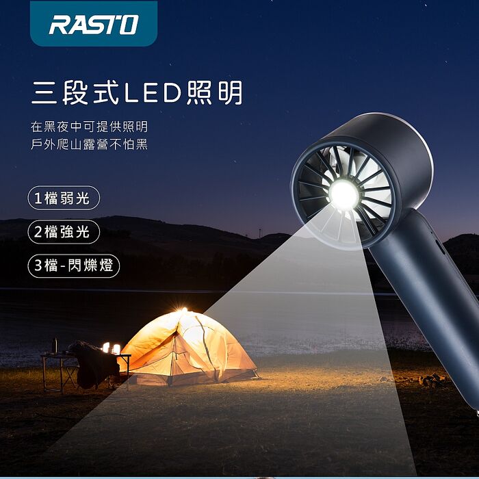 RASTO RK24 半導體高速製冷LED手持風扇