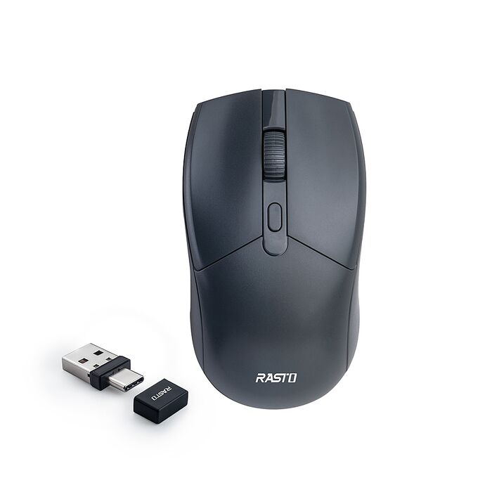 RASTO RM31 四鍵式Type C+USB雙介面無線滑鼠