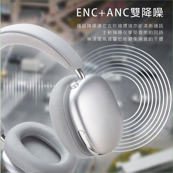 E-books SS69 AI空間音訊360度8D環繞ANC+ENC藍牙6.0頭戴耳機-好禮2選1