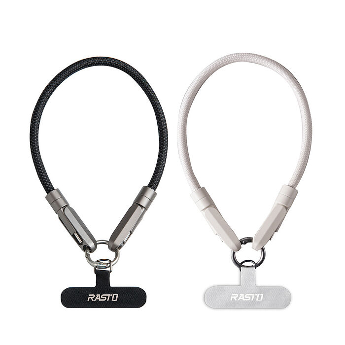 RASTO RX71 60W Type C快速充電傳輸二合一短版手機掛繩30cm