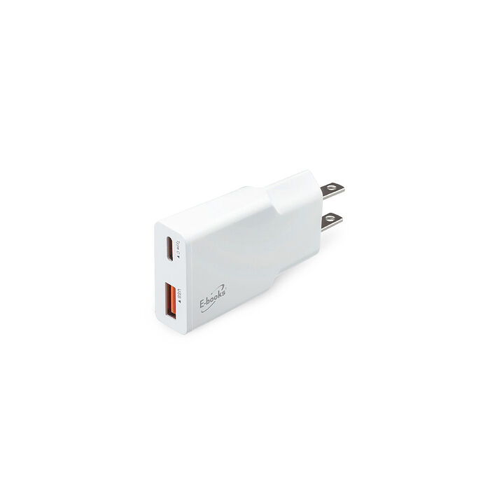 E-books B126 20W 極致超薄GaN智慧穩壓PD+QC3.0快速充電器