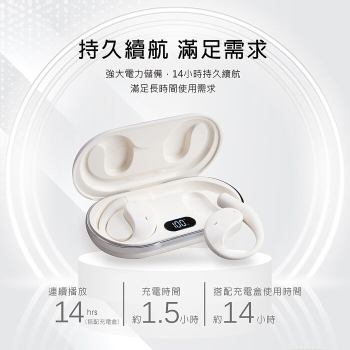 E-books SS71 開放式氣傳導數顯藍牙6.0耳機