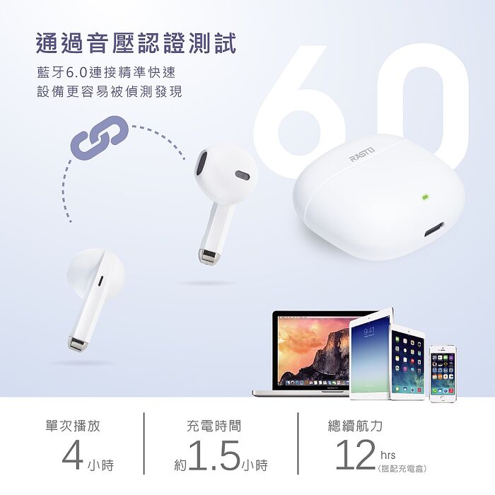 RASTO RS74 真無線藍牙6.0耳機