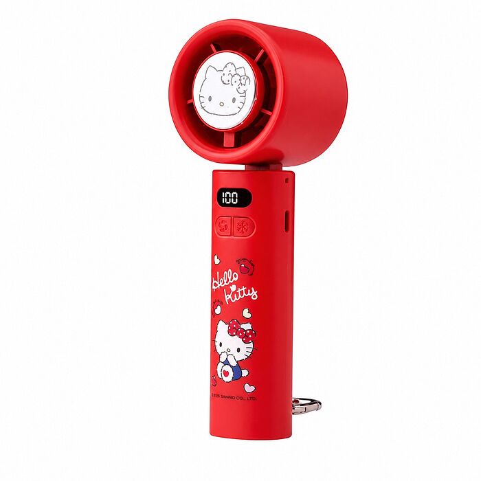【三麗鷗】凱蒂貓Hello Kitty100段製冷摺疊頸掛手持風扇
