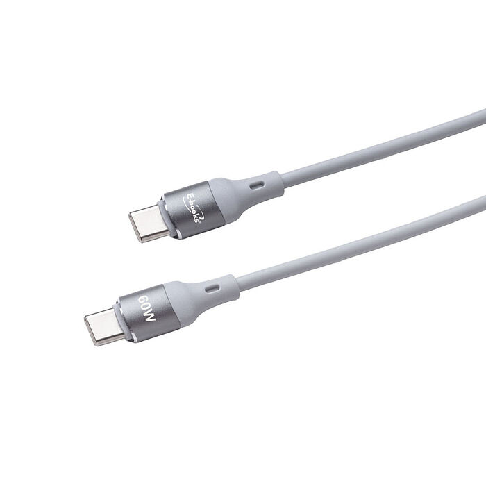 E-books XA72 鋁製Type C to C 60W 快速充電傳輸線-1M_台灣製
