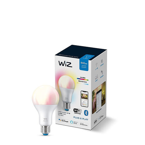 Philips 飛利浦 Wi-Fi WiZ 智慧照明 8W全彩燈泡 (PW04N)