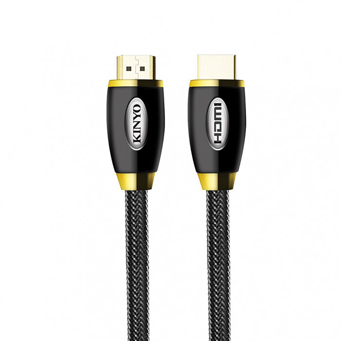 KINYO HDMI(公對公)鍍金接頭傳輸編織線-3M(HD-16)