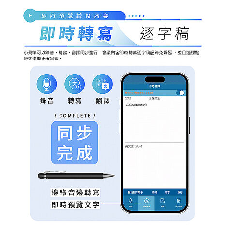 PHILIPS 小飛筆 AI 筆型錄音筆 VTR5900