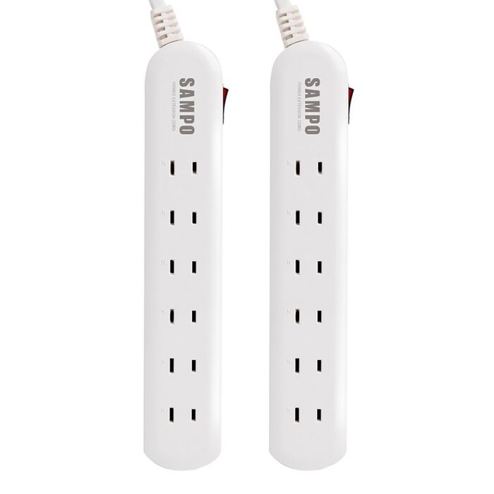 【買一送一】SAMPO 一開六插轉接電源線組 EL-W16T6 (搶購)