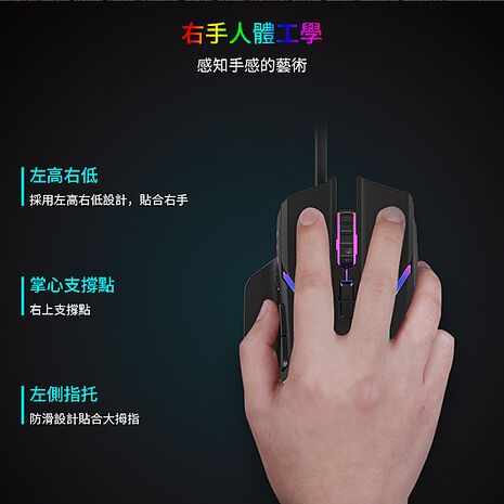 ALTEC LANSING 八鍵式DPI可調有線電競滑鼠 ALGM9525 贈電競滑鼠墊