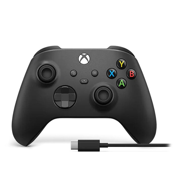 Microsoft 微軟 XBOX 無線控制器(磨砂黑)+連接線