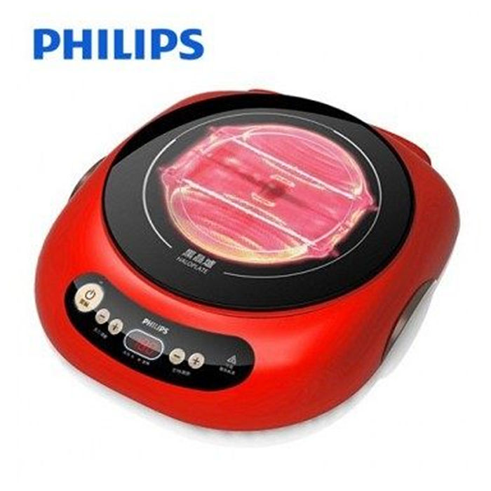 【母親節優惠】飛利浦 PHILIPS 不挑鍋黑晶爐 活力紅 HD4989