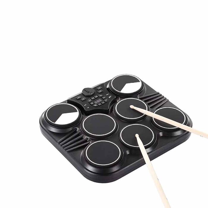 KONIX 桌上型電子鼓(行動爵士鼓組/數位打擊板/打點板)-贈鼓棒/雙踏板