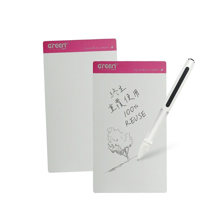 【Green Board】7.2吋磁性電紙板 MT7標準書寫組 (電紙板x2+手寫筆) MIT雙專利設計 0.5mm超薄軟性電子紙 局部清除手寫板