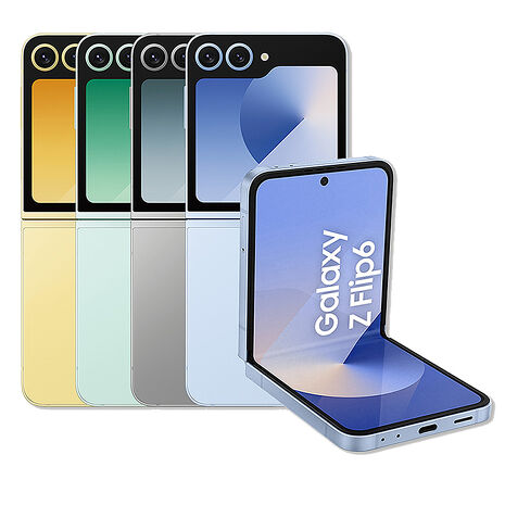 Samsung Galaxy Z Flip6 5G (12G/256G) 6.7吋 摺疊手機-贈原廠保護殼+AKG Type-C耳機+25W雙孔快充頭+掛繩+韓版包+指環支架+噴劑