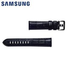 Samsung Galaxy Watch 鱷魚紋手工皮革錶帶 (22mm)-黑色 (適用Galaxy Watch 46mm 手錶/Gear S3)