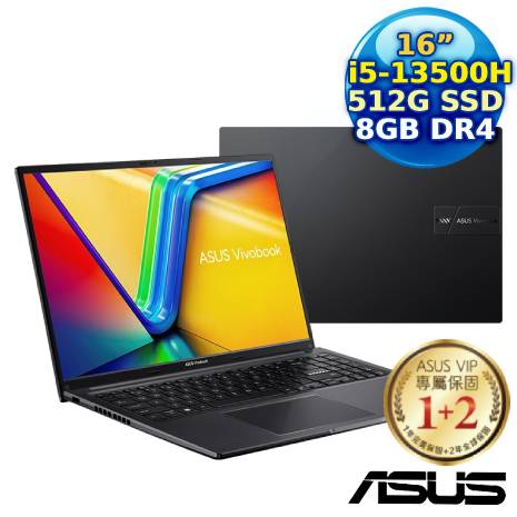 ASUS Vivobook 16 X1605VA-0031K13500H 搖滾黑 (i5-13500H/8G/512G PCIe/16 FHD/W11)