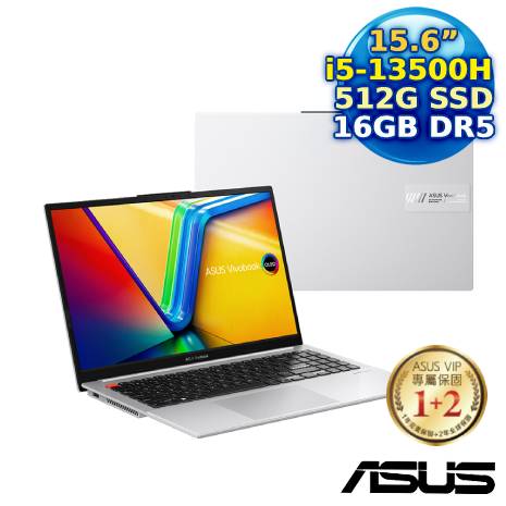 【春季旅行趣】ASUS Vivobook S15 S5504VA-0152S13500H 酷玩銀 15.6吋筆電 (i5-13500H/16G/512GB PCIe/W11/EVO)