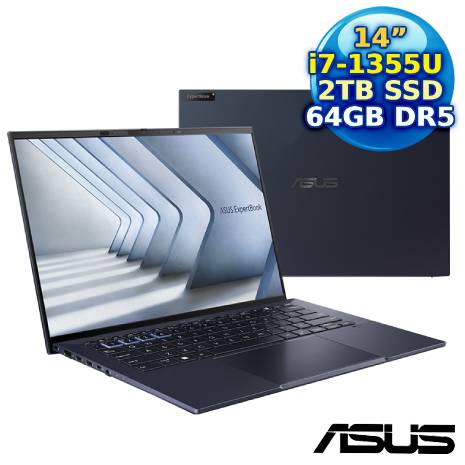 ASUS ExpertBook B9 B9403CVA-0151A1355U 14吋商用筆電 (i7-1355U/64G DDR5/2TB PCIe/14