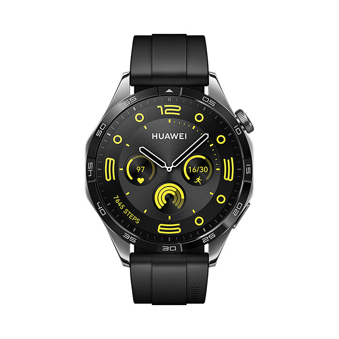 HUAWEI Watch GT4 46mm 活力款-曜石黑 (黑色氟橡膠錶帶)