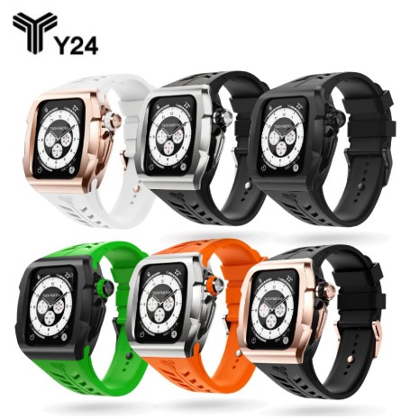 【Y24】 Apple Watch 45mm 不鏽鋼防水保護殼