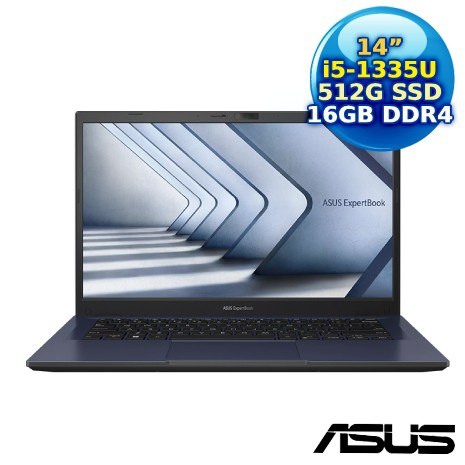 ASUS 華碩 ExpertBook 14 B1402CVA-0021A1335U 14吋商用筆電 (i5-1335U/16G/512G PCIe/14 FHD/W11P)【福利品】