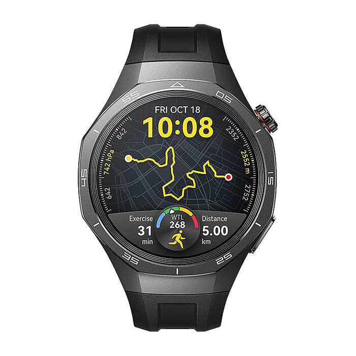 HUAWEI 華為 WATCH GT5 Pro 46mm 曜石黑 (黑色氟橡膠錶帶)