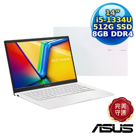 ASUS Vivobook 14 X1404VA-0261W1334U  幻彩白 14吋筆電 (i5-1334U/8G/512G PCIe/14/FHD/W11)