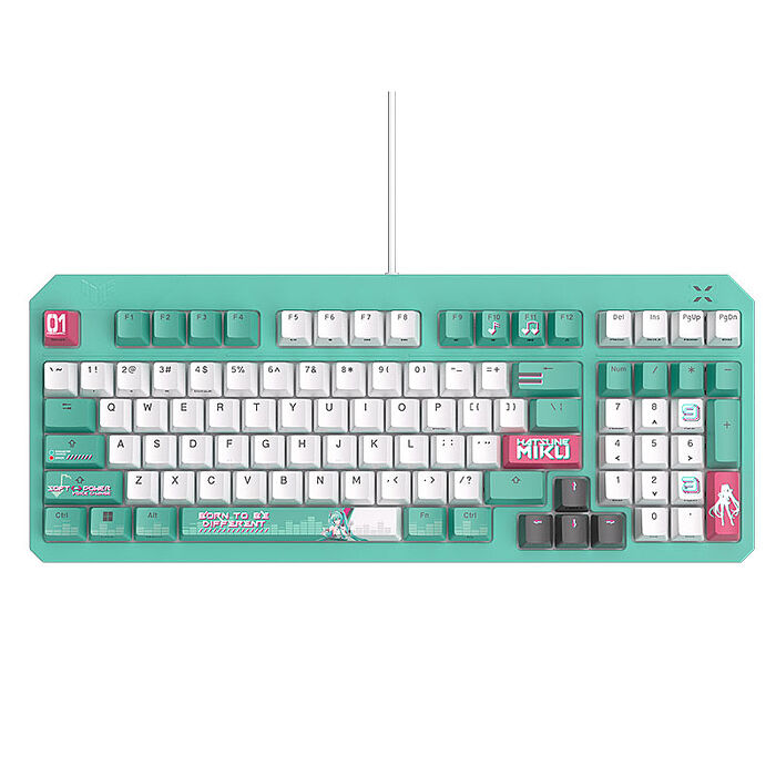 【預購】【ASUS TUF Gaming X 初音未來 聯名】TUF Gaming K3 Gen II Hatsune Miku Edition 電競鍵盤 (紅軸)